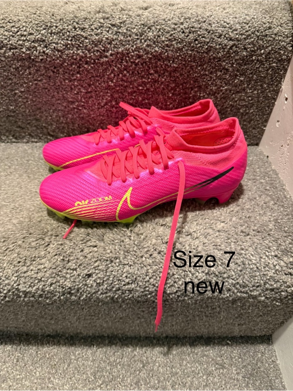 Nike Mercurial Soccer Cleats - Hot Pink with Neon Yellow Accents brand new